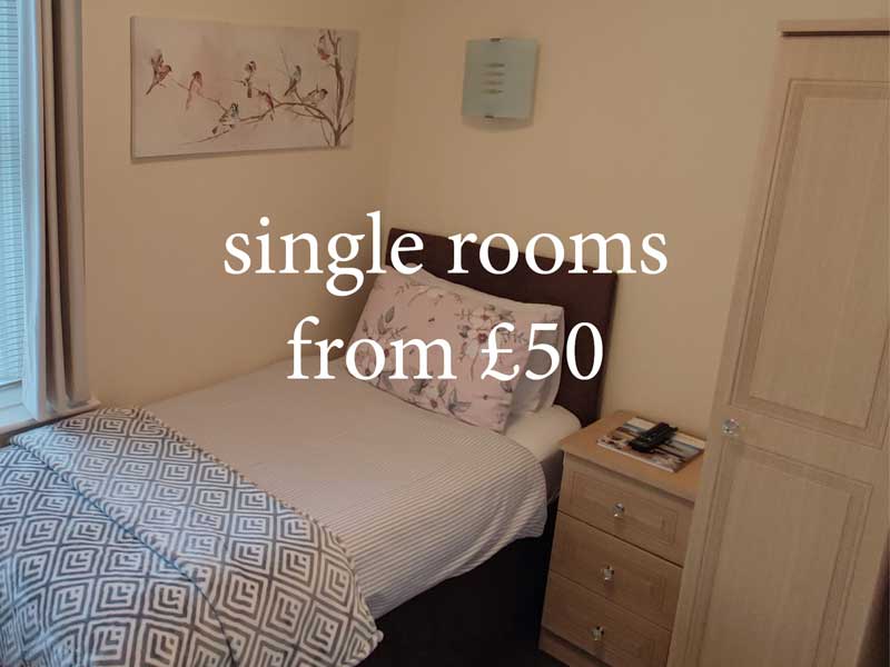 Single Rooms From £50 | THE ROSEDENE LLANDUDNO